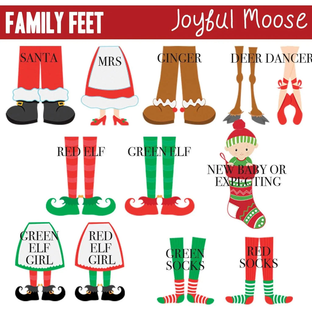 Personalized Family Elf Feet Ornament