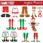 Personalized Family Elf Feet Ornament