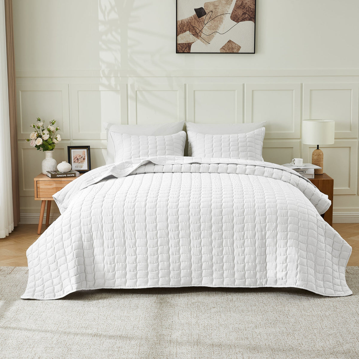 Wave Stitch Gauze Quilt Set