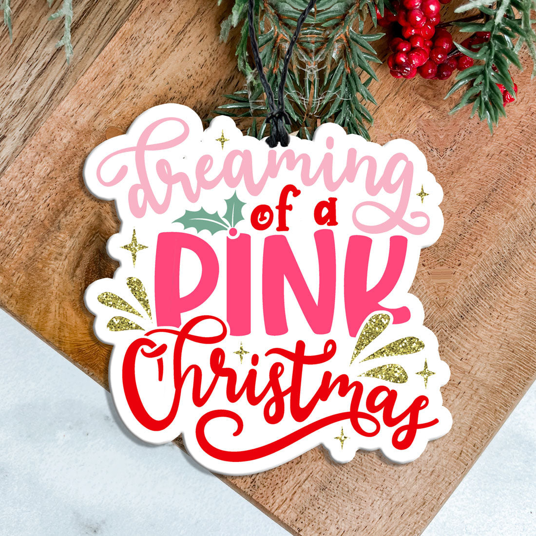 Pink Christmas Freshie