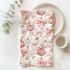 Pink Pumpkins Kitchen Towel