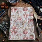 Pink Pumpkins Kitchen Towel