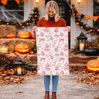 Pink Pumpkins Kitchen Towel