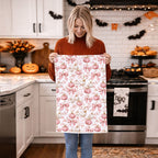 Pink Pumpkins Kitchen Towel