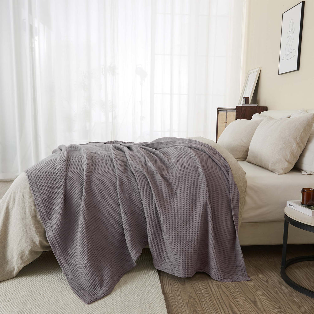 Mikala Cotton Waffle Weave Blanket