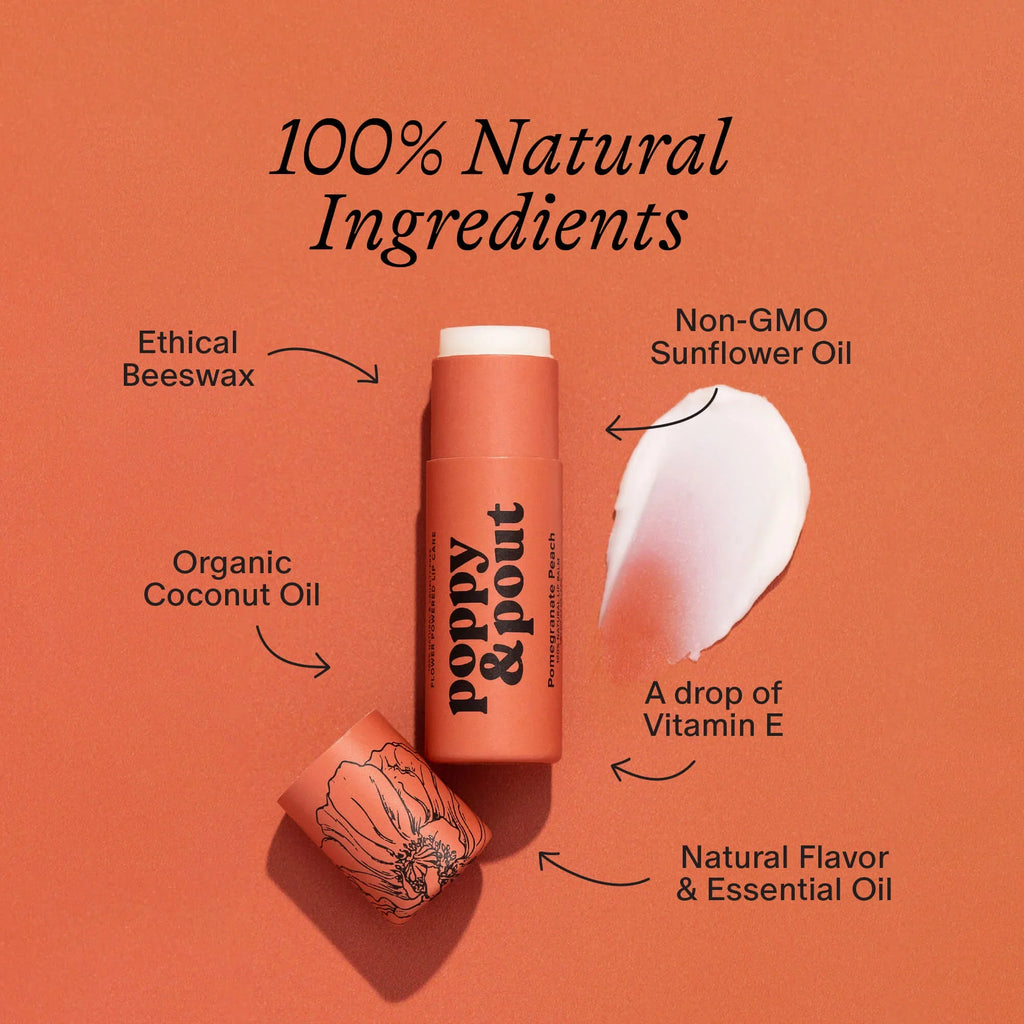 Lip Balm, Pomegranate Peach