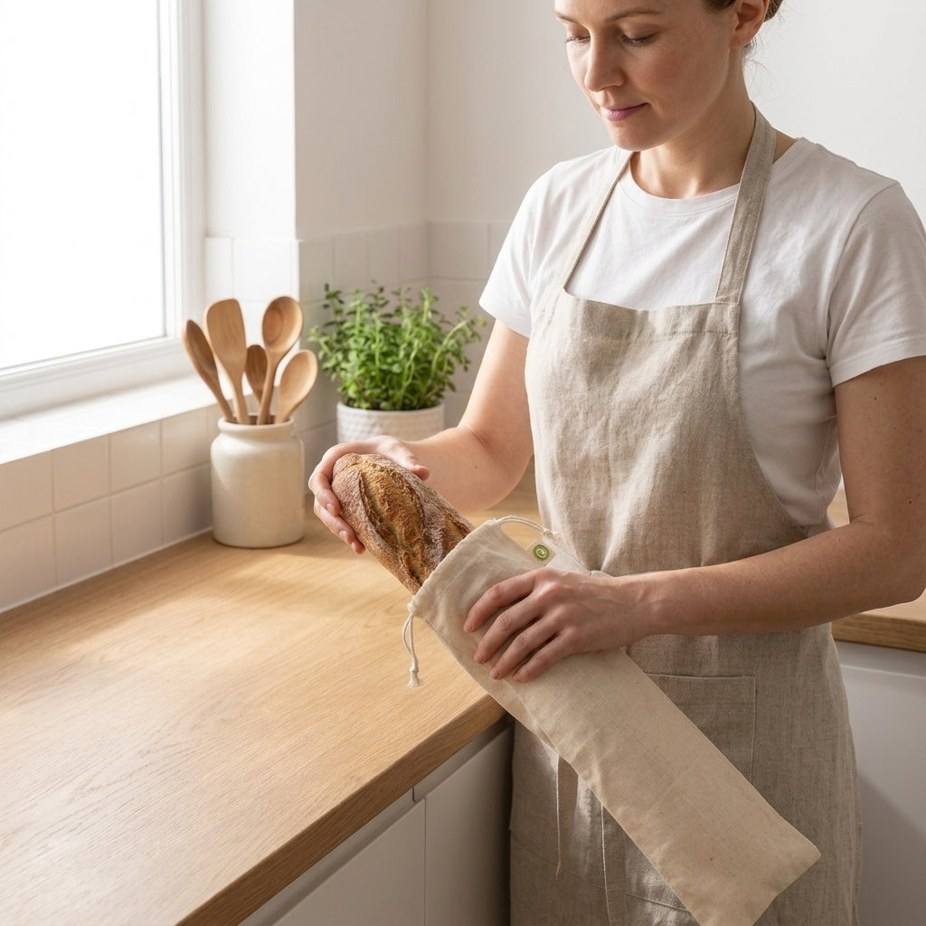 Linen Bread Bags — Set of 4