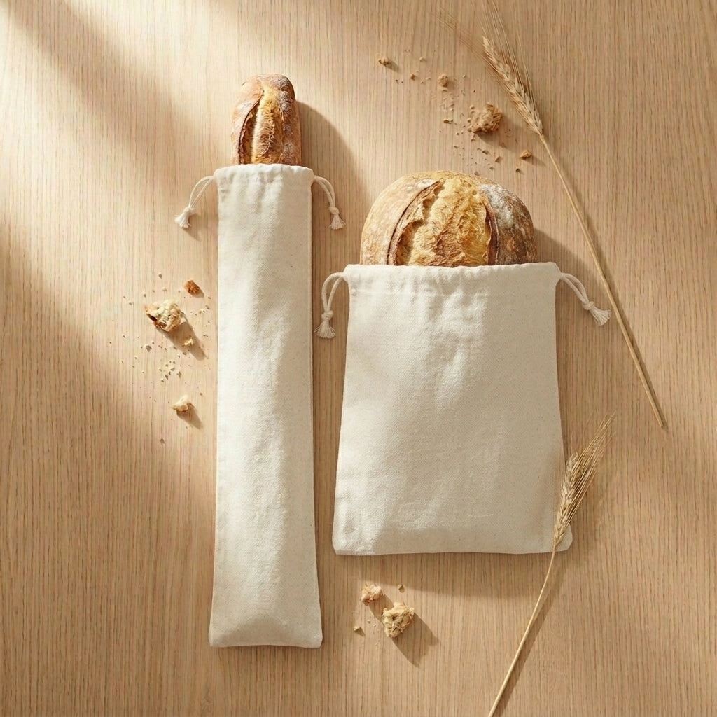 Linen Bread Bags — Set of 4