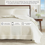 Alicia Solid Channel Stitch Quilt Set
