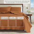 Alicia Solid Channel Stitch Quilt Set