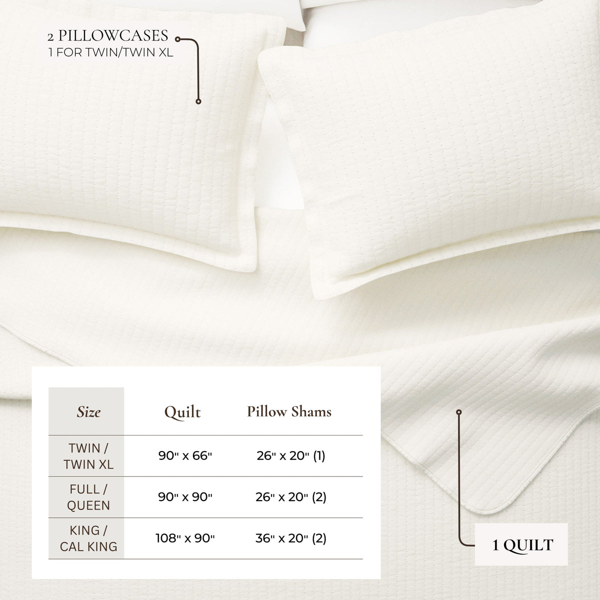 Alicia Solid Channel Stitch Quilt Set
