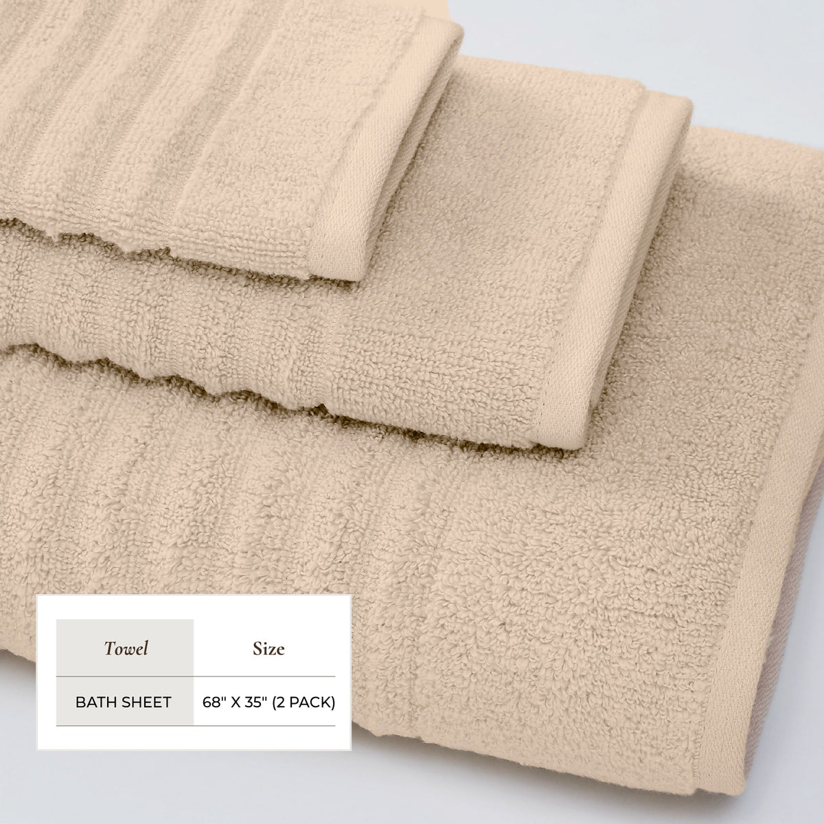 Karina Collection Luxury Combed Cotton Bath Towel Set