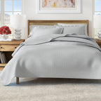 Alicia Solid Channel Stitch Quilt Set