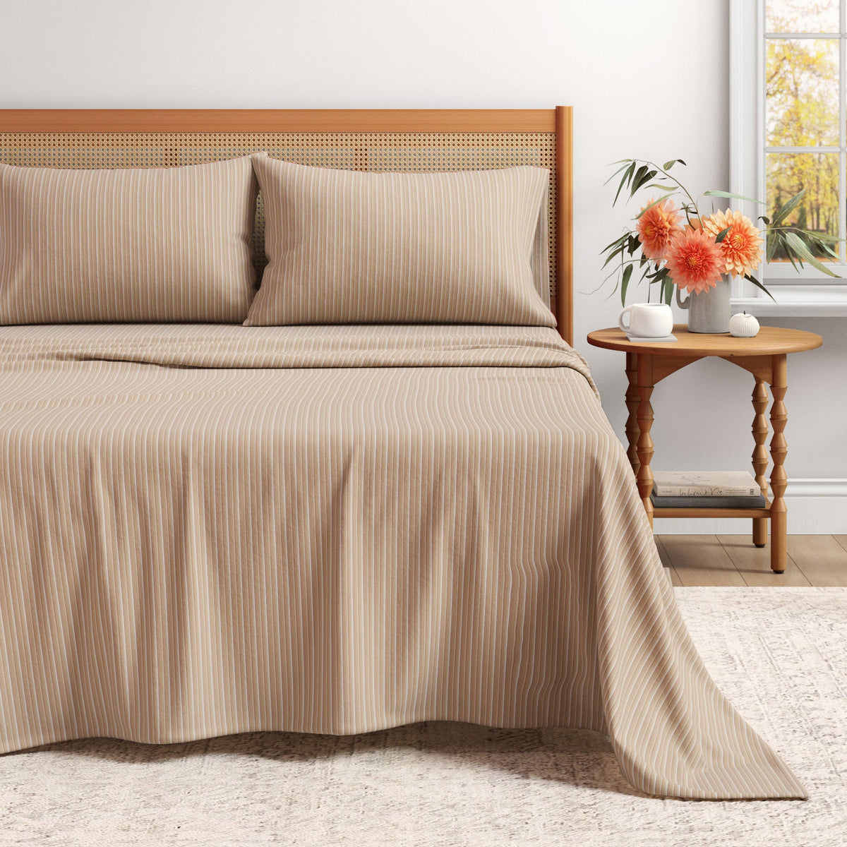 Turkish Cotton Flannel Sheet Set - Plaid & Stripe Collection