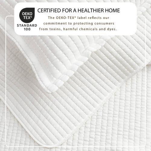 Alicia Solid Channel Stitch Quilt Set