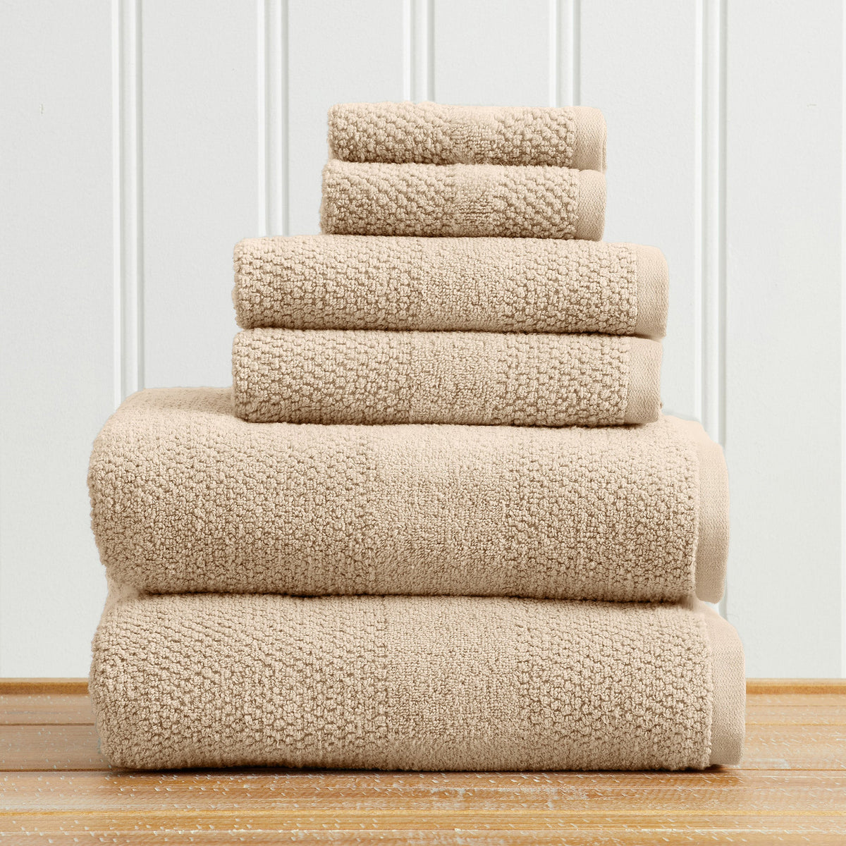 Marbella Collection Woven Texture Bath Towel Set by Great Bay Home