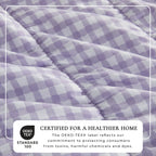 Gingham Printed Quilt Set