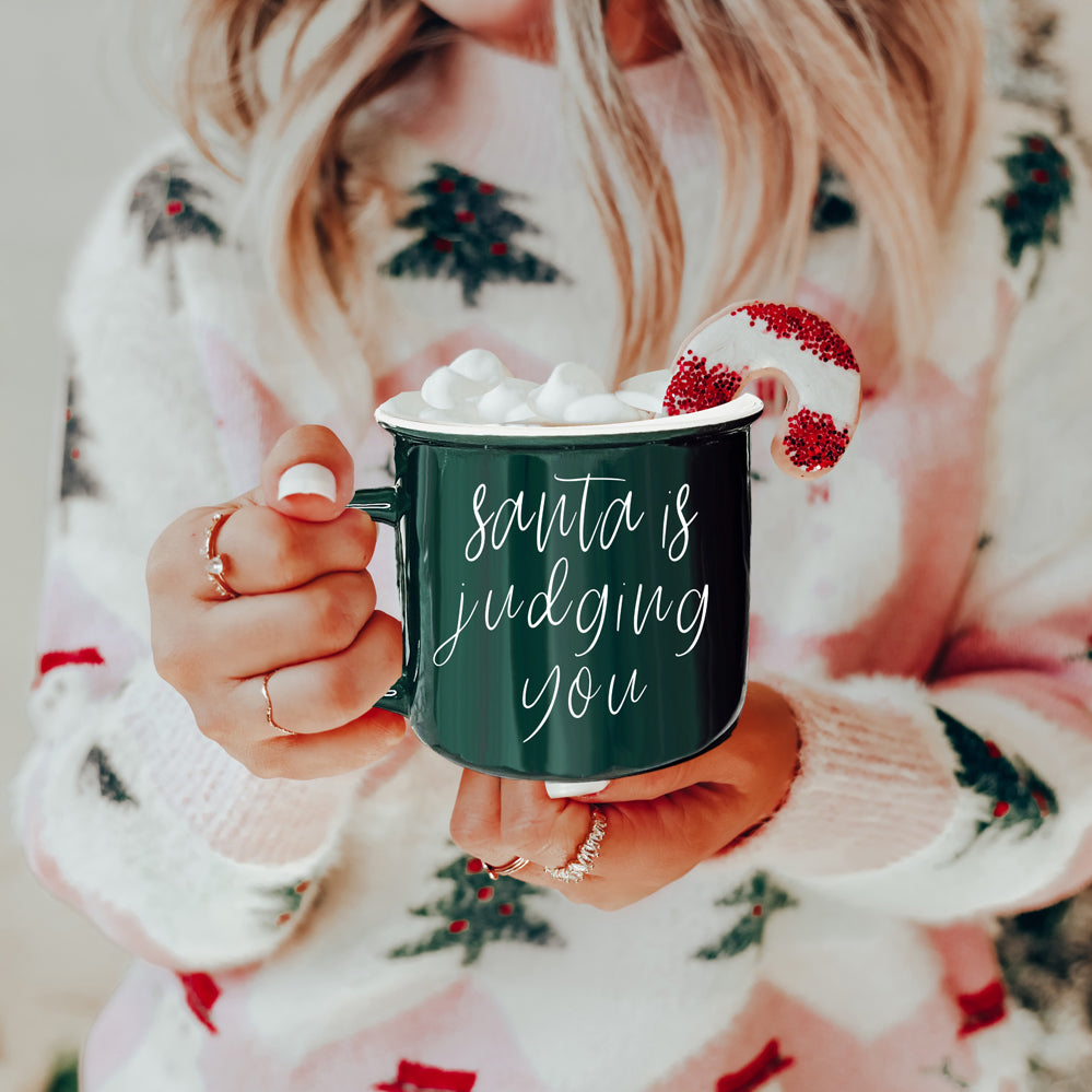 Santa is Judging Mug