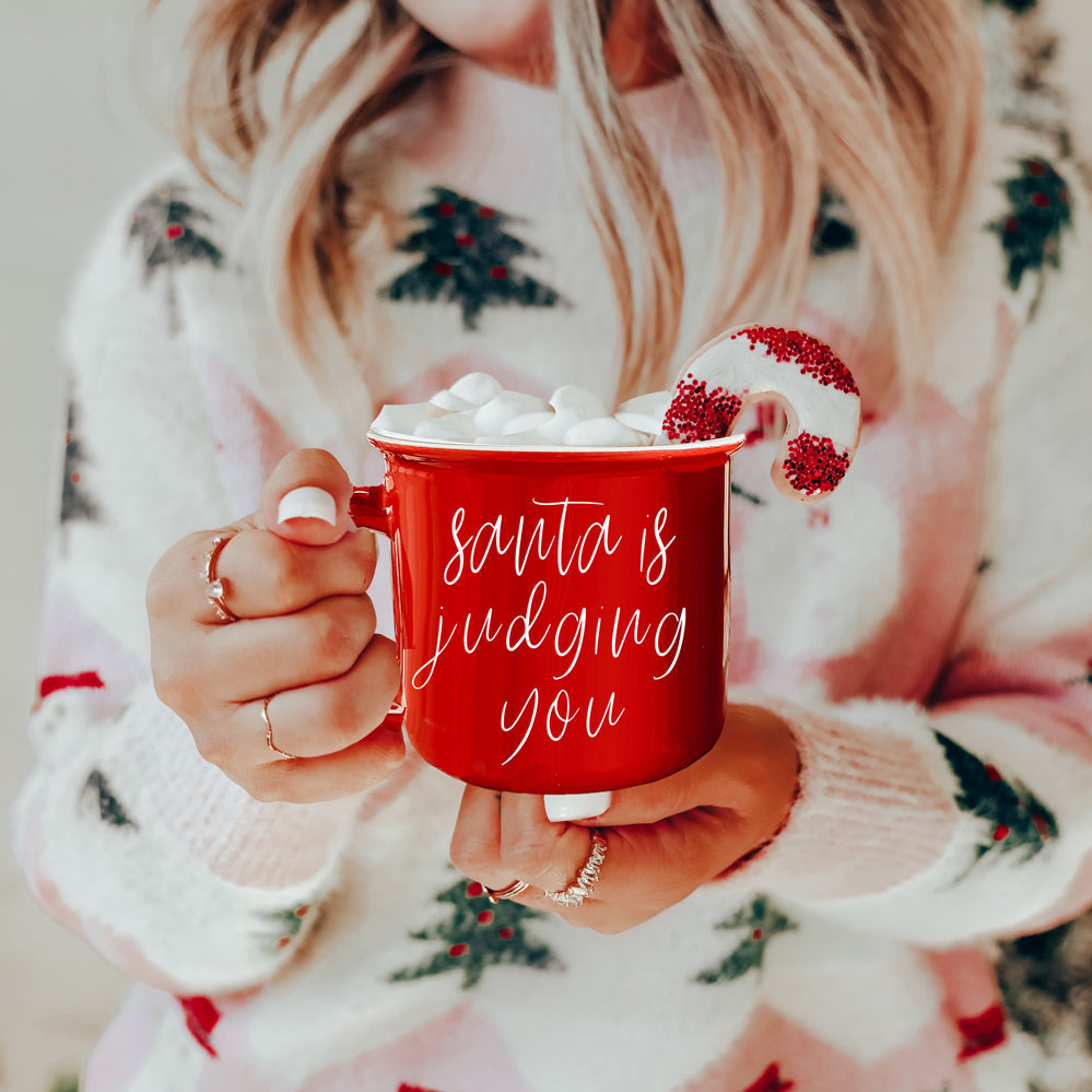 Santa is Judging Mug