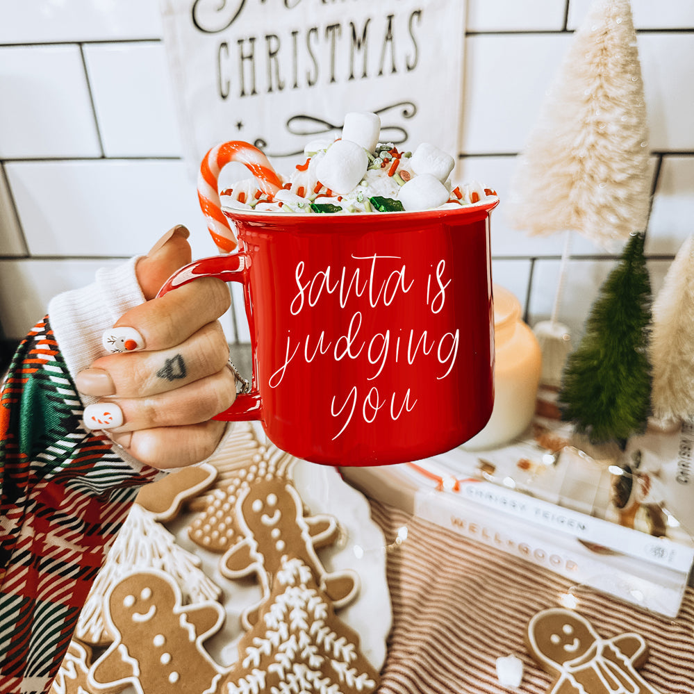 Santa is Judging Mug