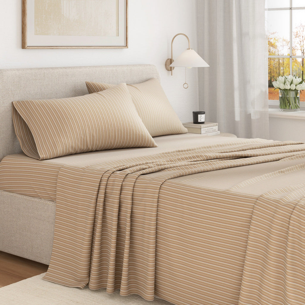 Turkish Cotton Flannel Sheet Set - Plaid & Stripe Collection