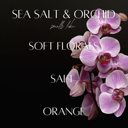 6.5 oz Mason Jar Soy Candle - Sea Salt & Orchid