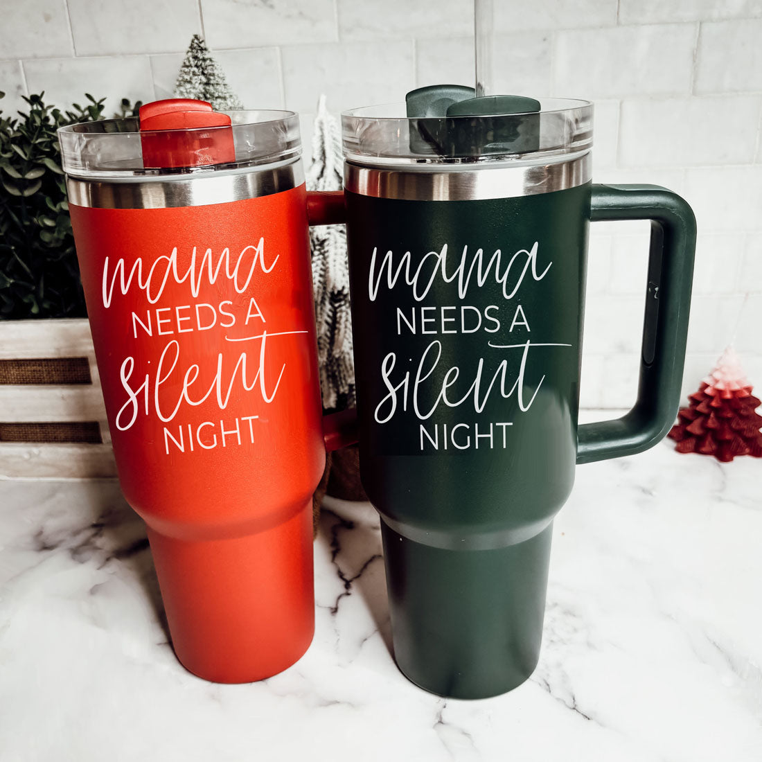 Dark Green Tumbler 2024 for Christmas
Christmas tumbler with straw for sale