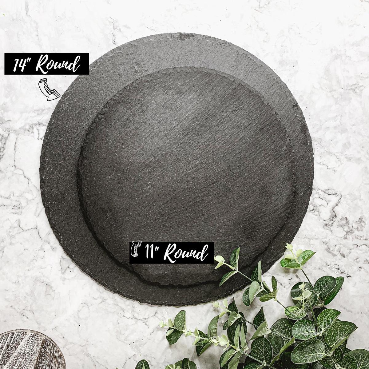 Round Slate Boards, Natural Serving Boards