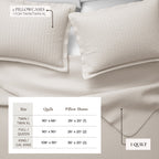 Alicia Solid Channel Stitch Quilt Set