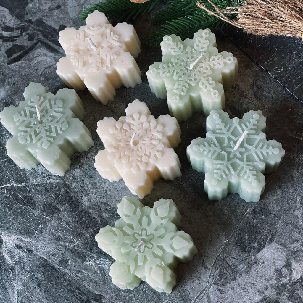 Snowflake Sculptural Soy Candle