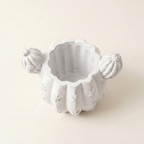 Barrel Cactus Planter, Gypsum White 3.5"