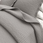 Alicia Solid Channel Stitch Quilt Set