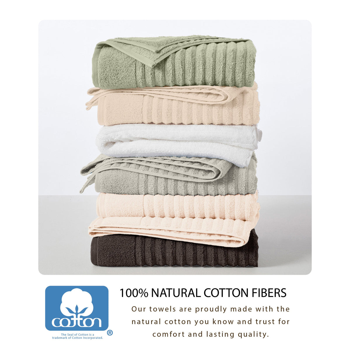 Karina Collection Luxury Combed Cotton Bath Towel Set