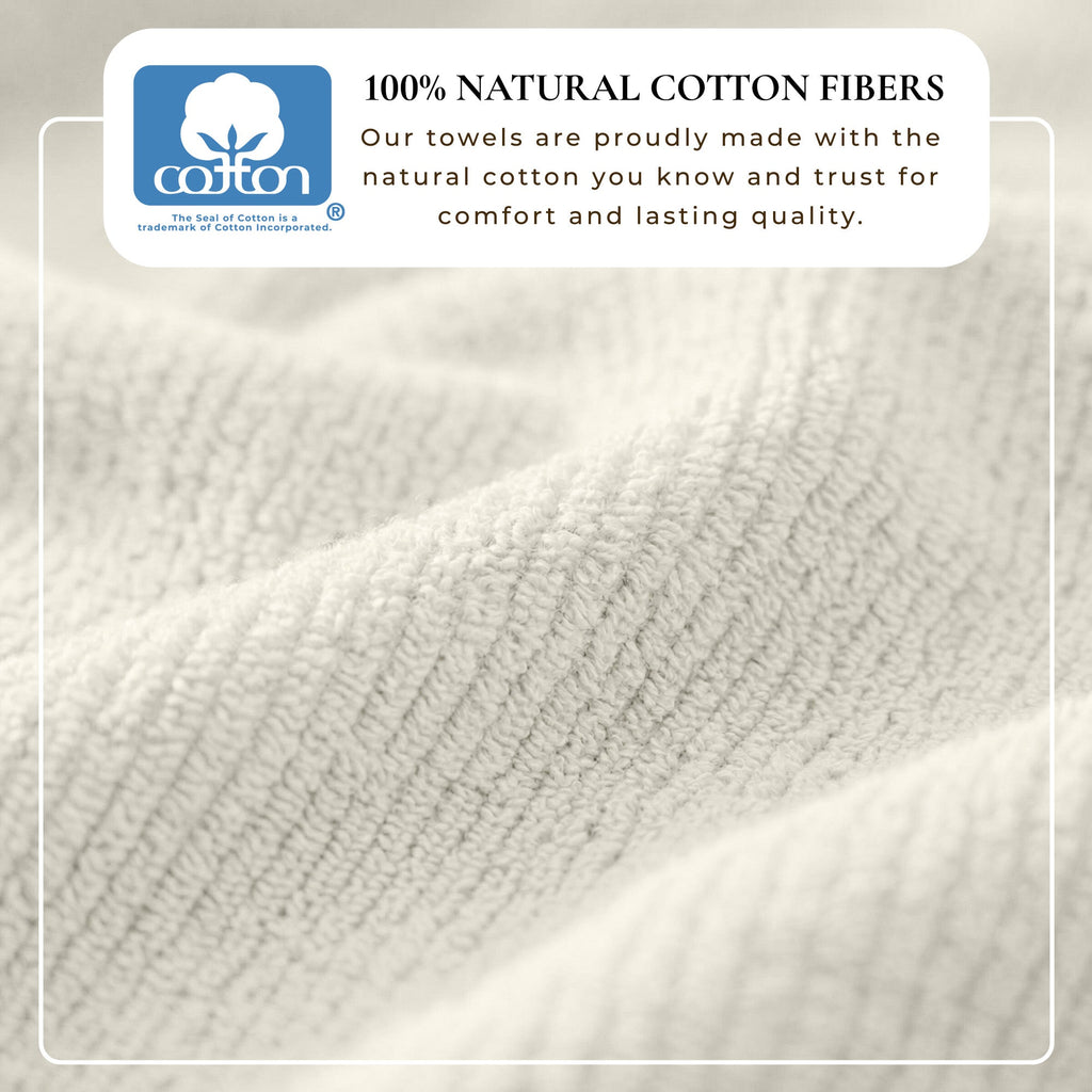 Georgiana Collection Turkish Cotton Ribbed 6-Piece Bath Towel Set
