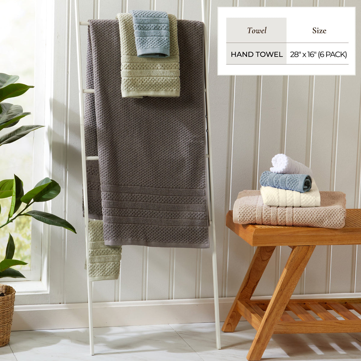 Giuliana Collection Checkered Jacquard Bath Towel Set