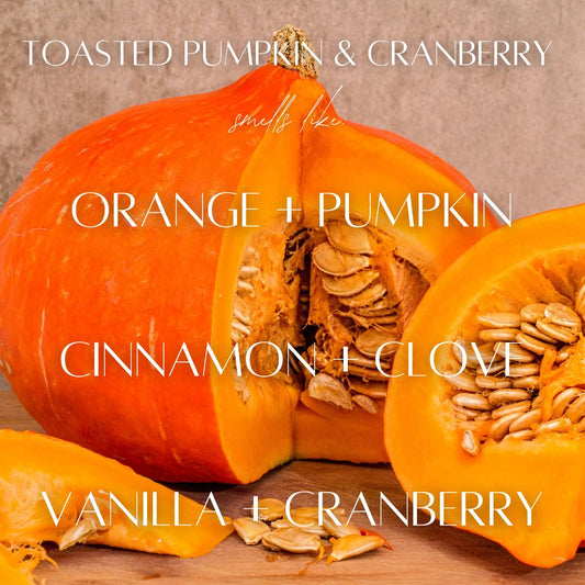 13 oz Mason Jar Soy Candle - Toasted Pumpkin & Cranberry