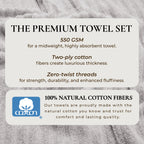 Karina Collection Luxury Combed Cotton Bath Towel Set