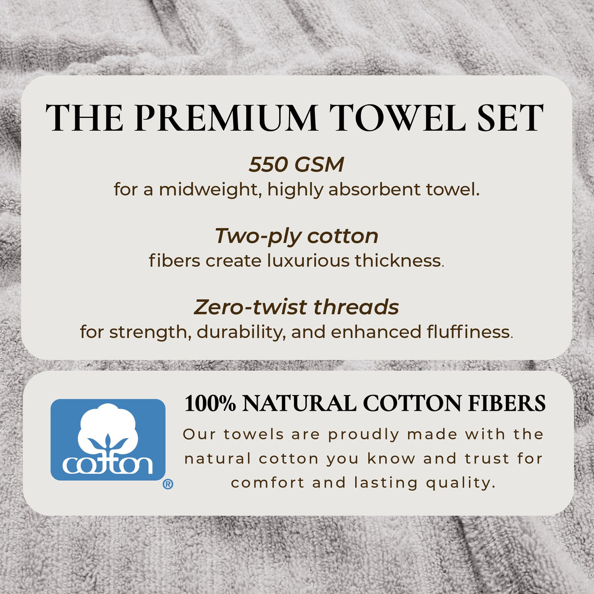 Karina Collection Luxury Combed Cotton Bath Towel Set