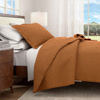 Alicia Solid Channel Stitch Quilt Set