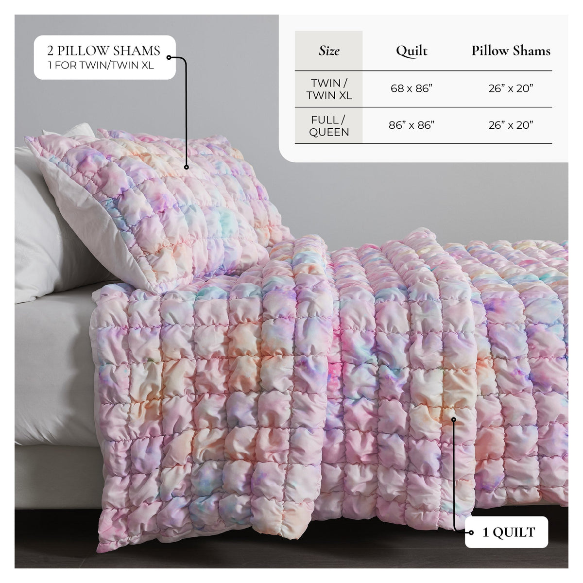 Marshmallow Texture Quilt Set - Marshmallow Collection