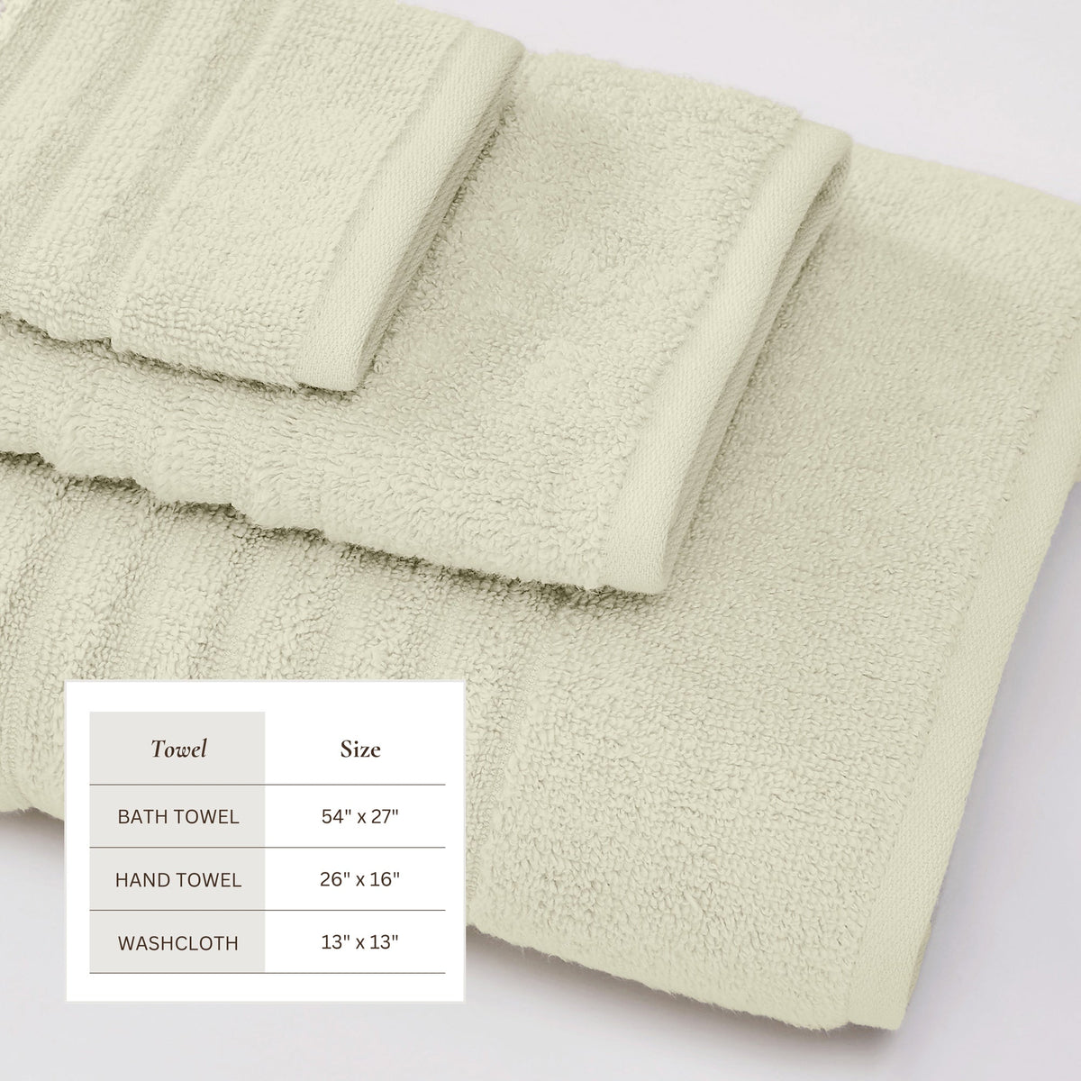 Karina Collection Luxury Combed Cotton Bath Towel Set