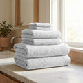 Georgiana Collection Turkish Cotton Ribbed 6-Piece Bath Towel Set