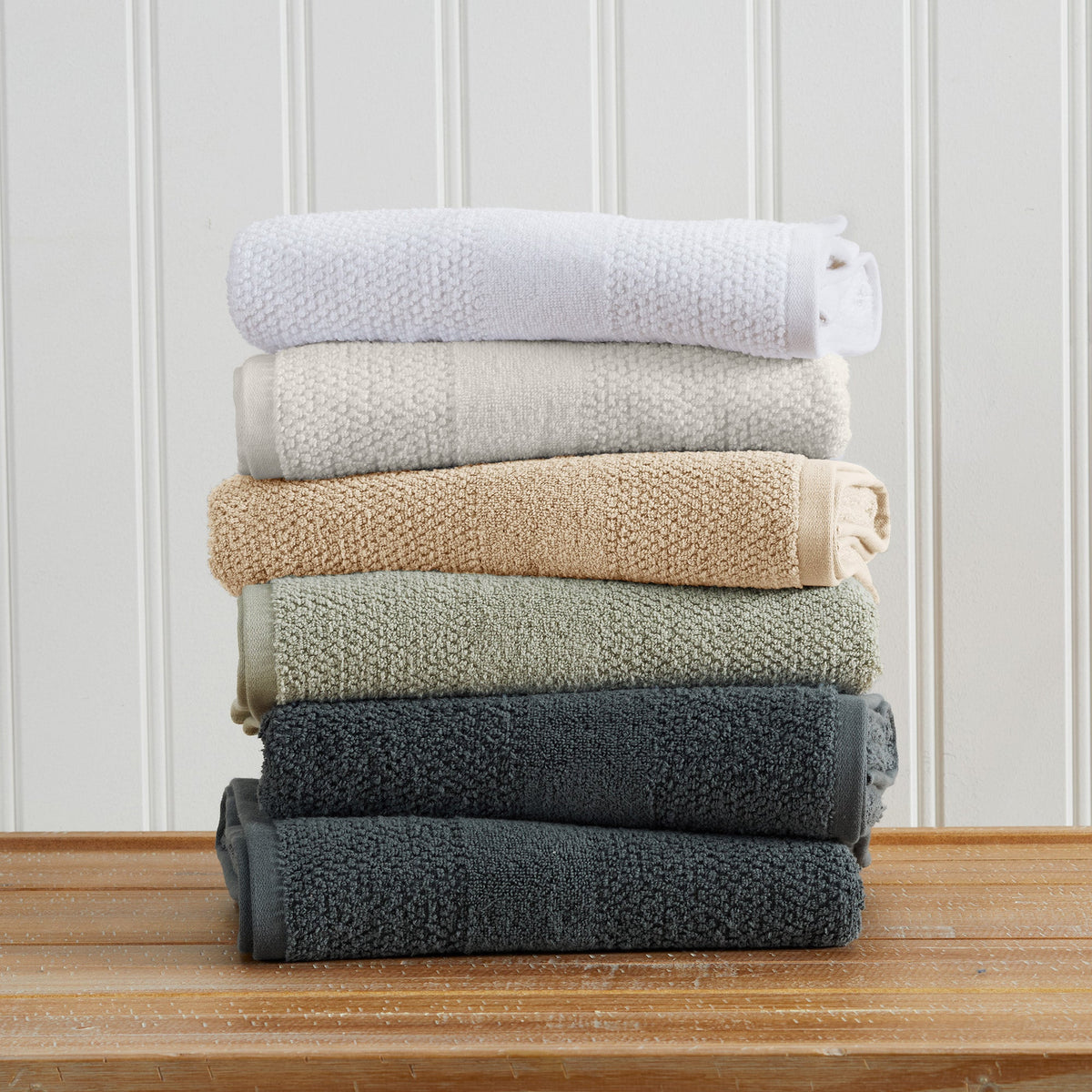 Marbella Collection Woven Texture Bath Towel Set by Great Bay Home