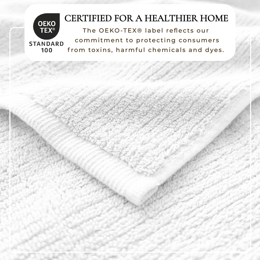 Georgiana Collection Turkish Cotton Ribbed 6-Piece Bath Towel Set
