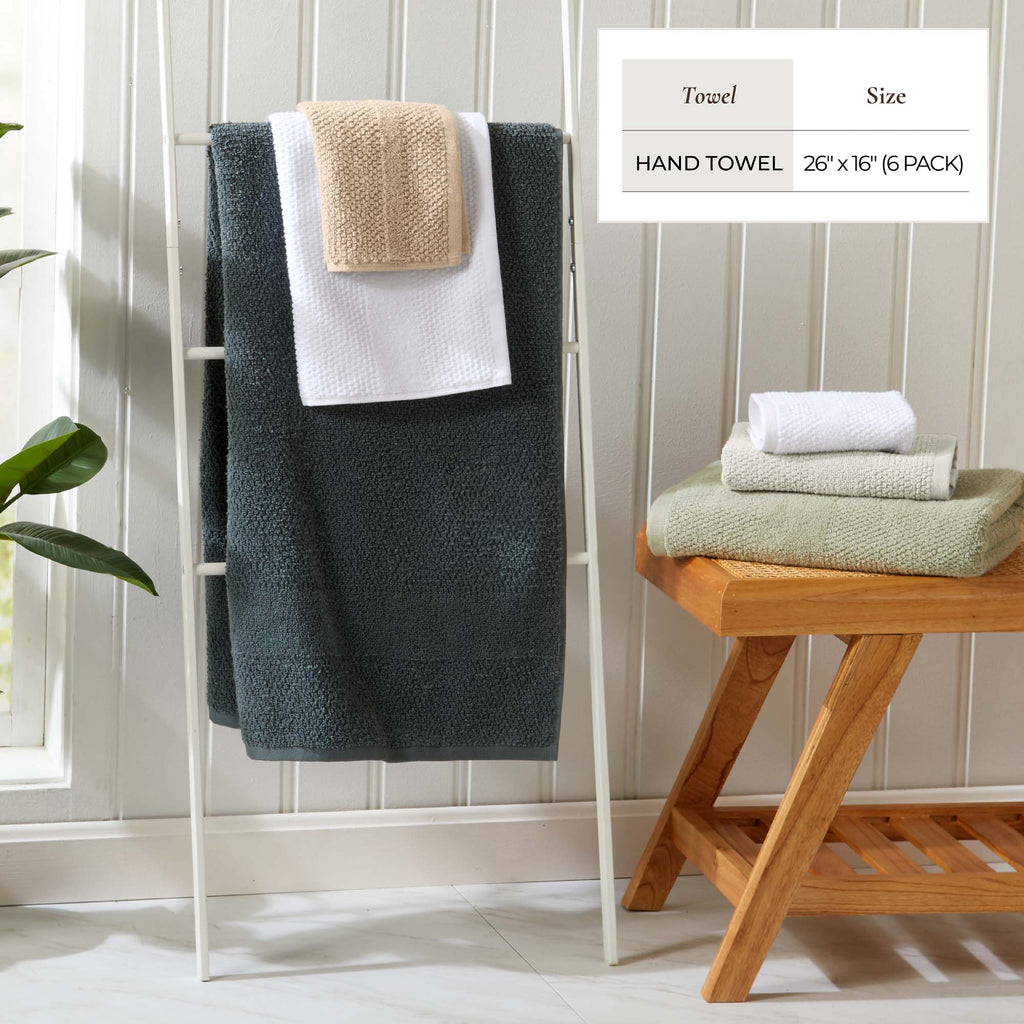 Marbella Collection Woven Texture Bath Towel Set by Great Bay Home