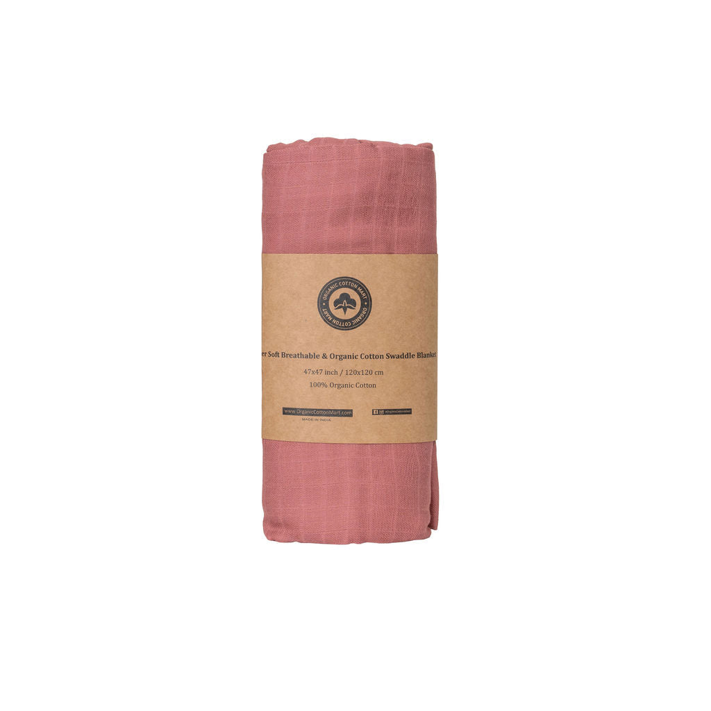 Organic Cotton Muslin Swaddle Blankets
