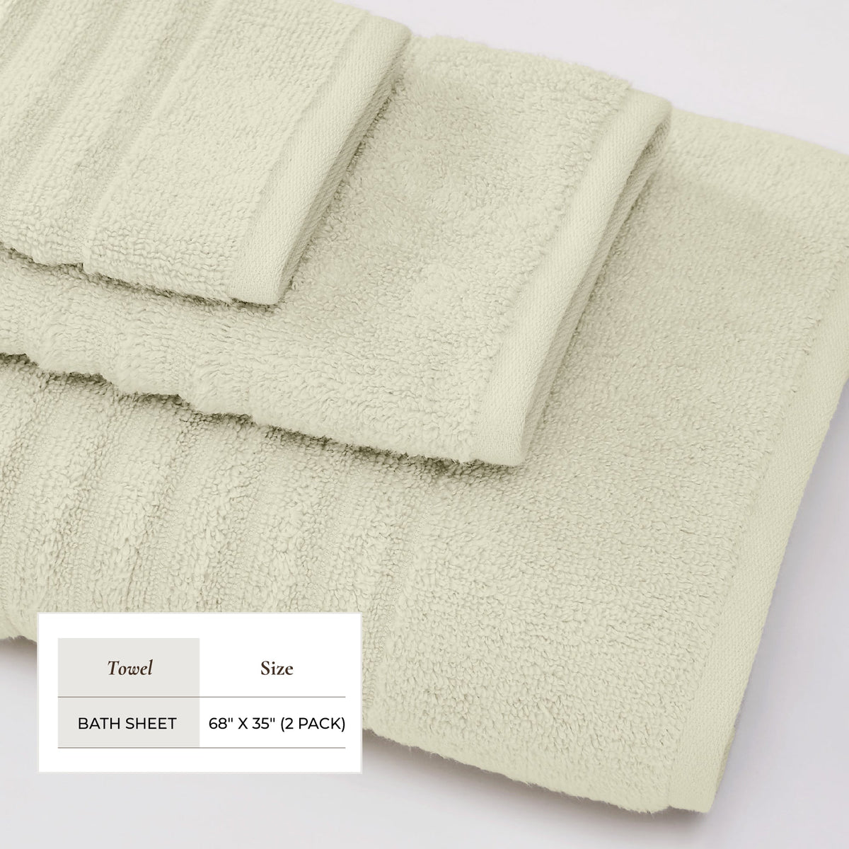 Karina Collection Luxury Combed Cotton Bath Towel Set