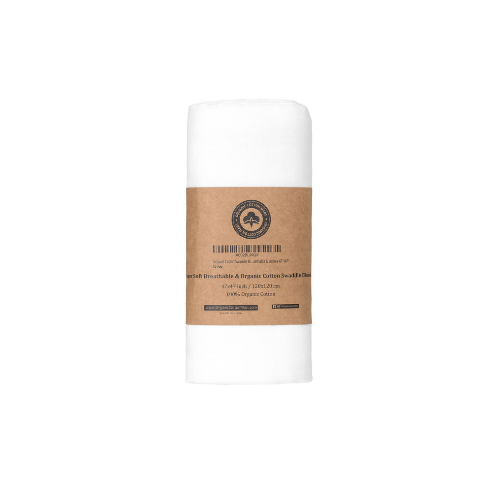 Organic Cotton Muslin Swaddle Blankets