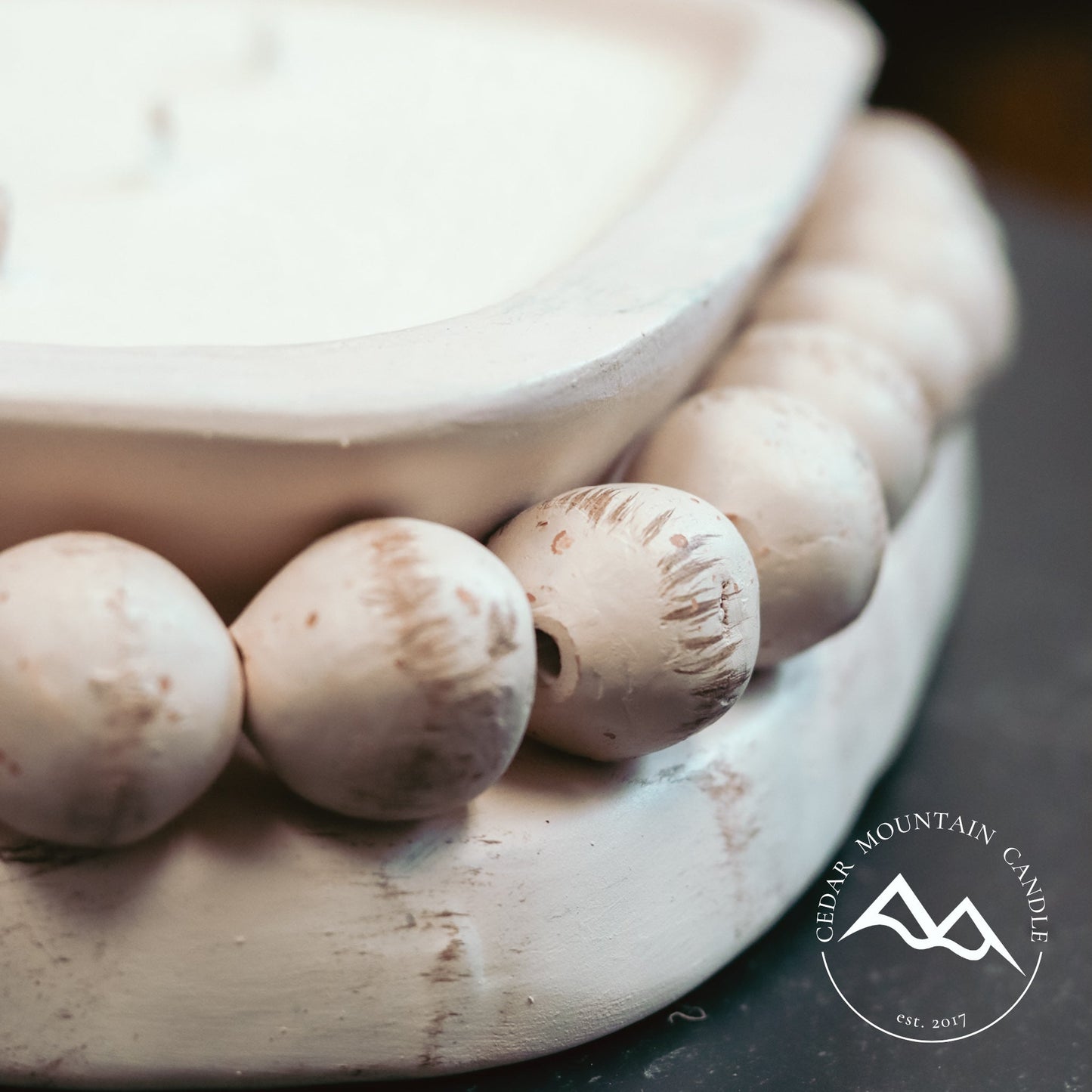 Christmas Hearth - 3 Wick Beaded Clay Bowl Candle