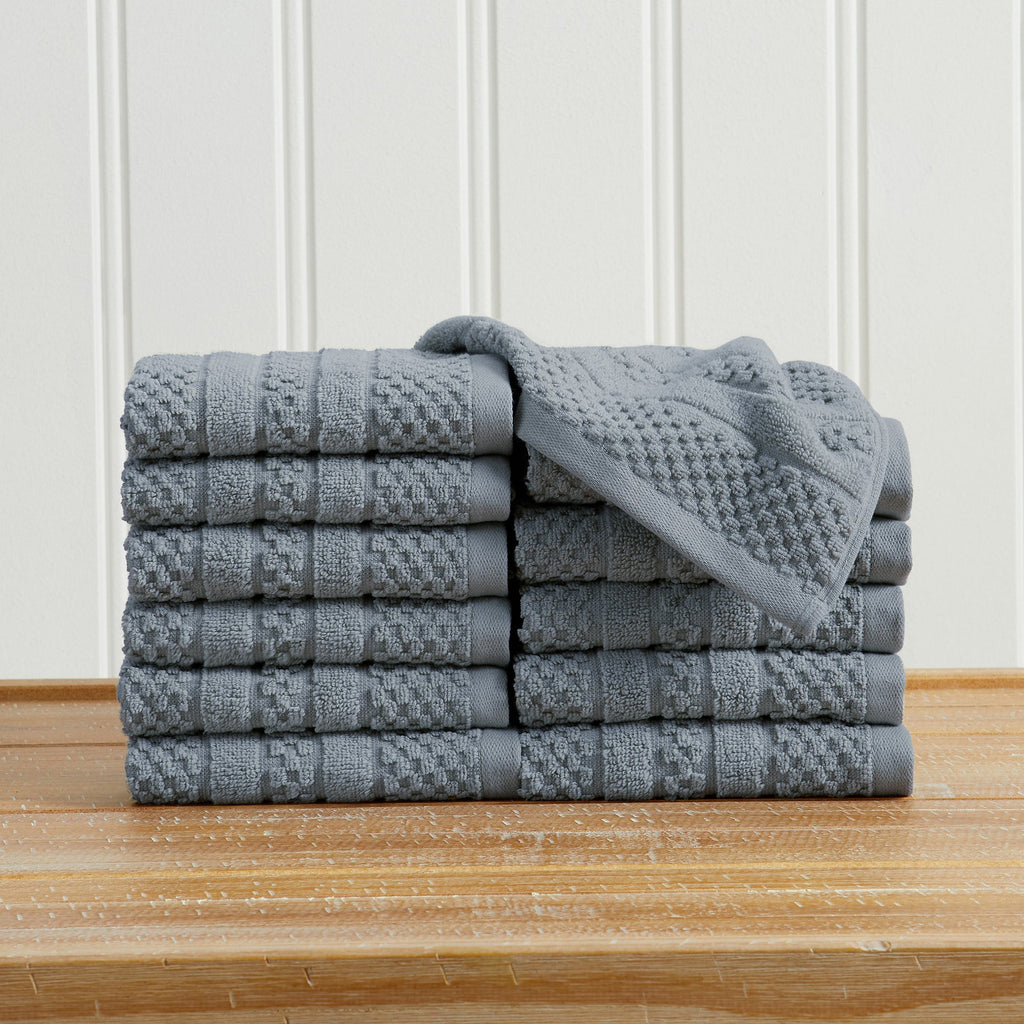 Giuliana Collection Checkered Jacquard Bath Towel Set